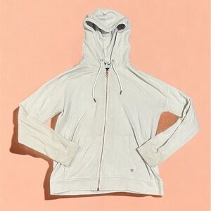 white volcom zip up